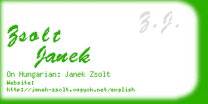 zsolt janek business card
